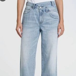 Womens Pistola Bobbie Jeans high rise size 27 wide leg crossover BNWT $138